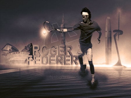 Roger Federer - the best ever, handsome, male, tennis player