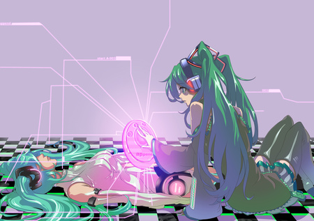 Life Saver? - headphones, vocaloid, miku, miku append