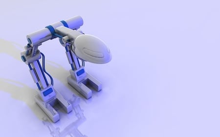 robot - white, legs, future, robot