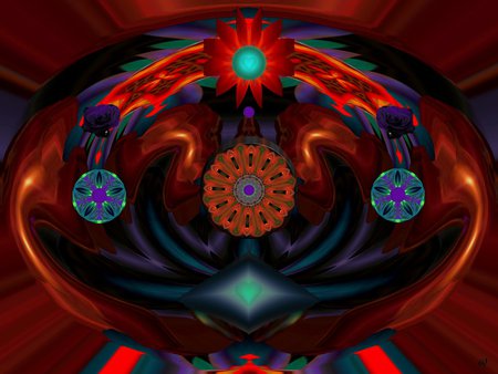 Power of the Heart - eye candy, collage, 3d, fractal, abstract