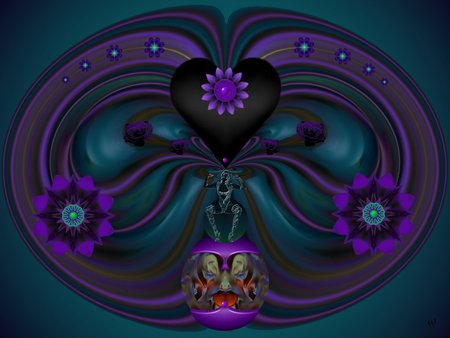 Purple Dreams - fractal, abstract, collage, 3d, eye candy