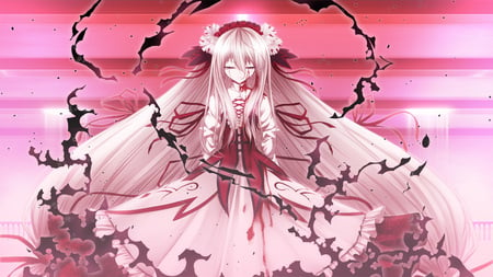 Blood cura view 1 - blood, dress, gothic, pink, dark, cura