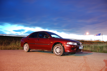 Lancer - pic, mitsubishi, lancer, night