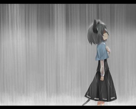 Rain falls