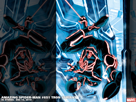 Amazing Spider Man - spiderman, tron, 651, marvel