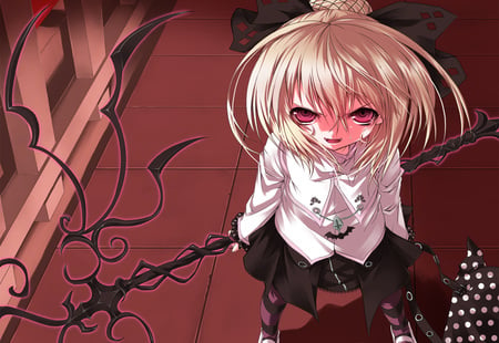 little cura - evil, red eyes, cura, blood, blood cura, gothic