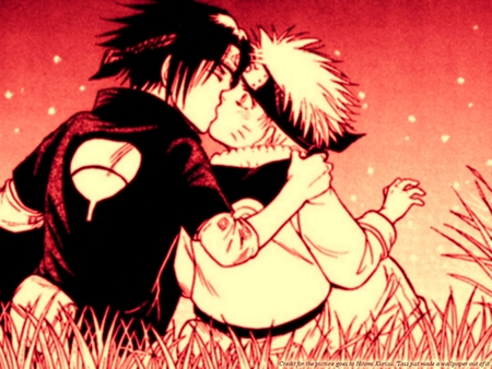 Naruto x Sasuke - ninja, sasuke, naruto, kiss, yaoi