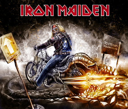 Maiden - motorcycle, music, eddie, band, maiden, iron