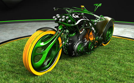 Future motorcycles - motorcycles, force, yellow, green, colors, future