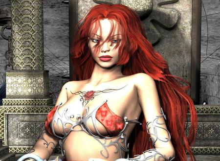 Tatoo - 3d, fantasy, tatoo, woman