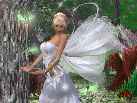 Fairy - fairy, fantasy, 3d, beautiful