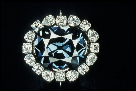 The Hope Diamond - large, cursed, hope, blue, diamond