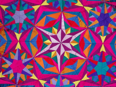 Stars of India Quilt - quilt, colorful, india, stars