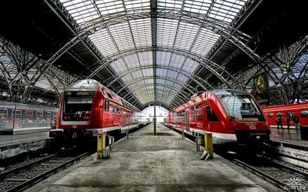 Railway Station - abstract, trains, people, photography, railway, underground