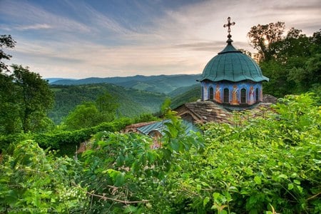 Skolski monastery - trees, green, photography, mountain, sky, bulgaria, religious