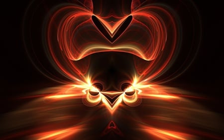 LOVE HEART - love, abstract, fire, heart