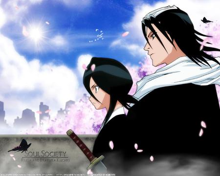 kuchikis - rukia, bleach, byakuya, anime, kuchiki