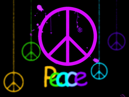 Peace 2 - peace, sign, pink, logo