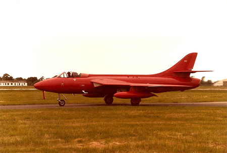 Hawker Hunter ? - not sure, what type, red, old