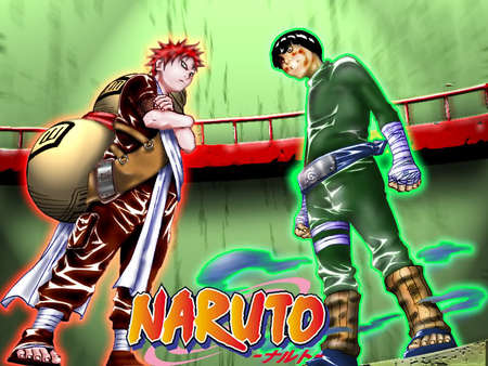 LEE VS GAARA - rock, naruto, gaaraofthesand, lee