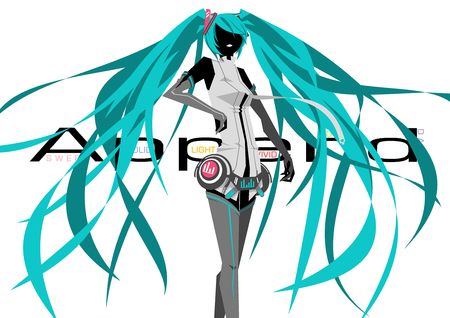 Miku Append - pretty, anime, vocaloid, blue, twintail, hatsune miku, headphones, blue hair, nice, append, beautiful, hot, beauty, cool, black, white, miku, awesome, hatsune miku append, cute, headset, sexy, vocaloids