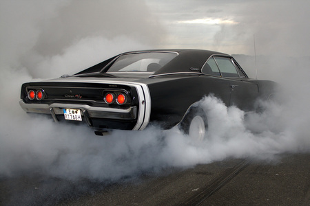 1968 Dodge Charger R/T - fast, charger rt, dodge, smoke, cars, charger, dodge charger, car, muscle, classic, charger in smoke