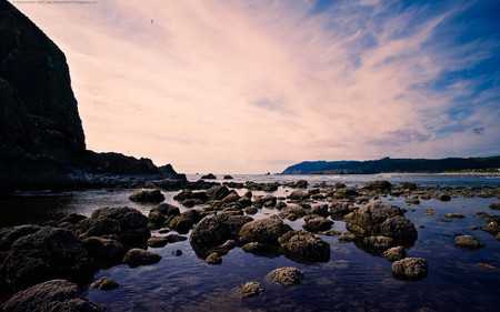 path - water, sky, ocean, clouds