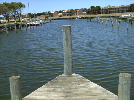 Sitting On The Pier - water, wood, boat, tree, pier