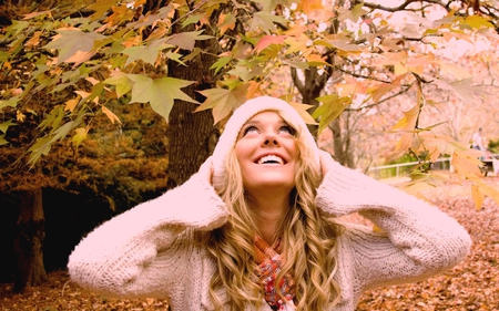 FALL FASHION - beauty, autumn, fall, trees, leaves, fashion, model