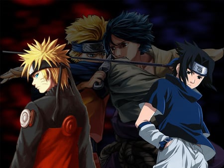 Naruto and Sasuke - sasuke, shippuden, naruto, bond