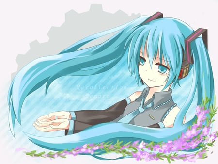 Hatsune Miku - hatsune, anime, miku, blue