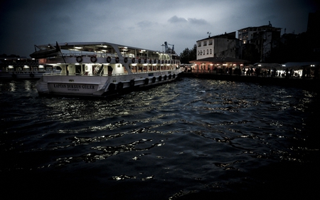 Istanbul Night ,Turkey - dark, marmara, istanbul, night, sea, turkey