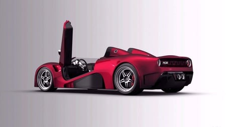 Tesla P 538 - tesla, car, concept, red