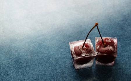 Cherry on Ice - cherries, ice, cherry, yummi