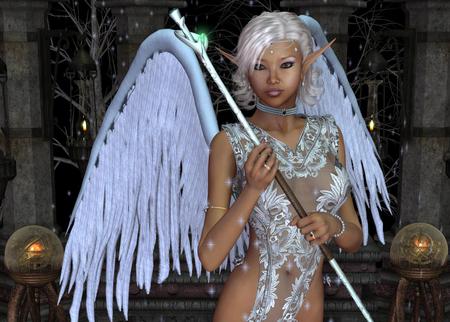 Angel - fantasy, angel, 3d, beautiful