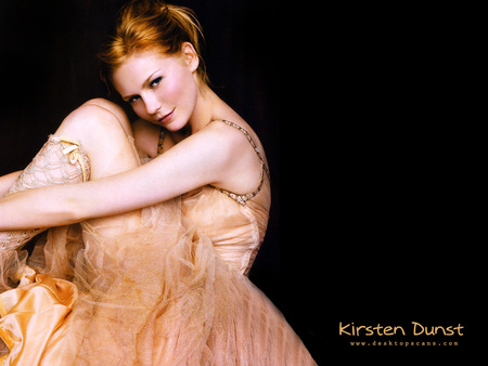 Kirsten Dunst - red hair, smile, female, cute, pretty dress, actress