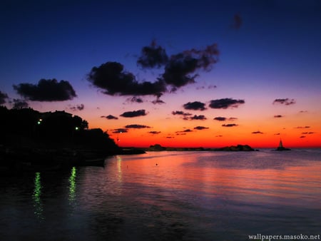 beautiful sunset - clouds, sunset, black sea, photography, sea, sky, bulgaria