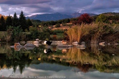 St. Vrach lake - lake, mountain, forest, reflection, photography, bulgaria, rhodope