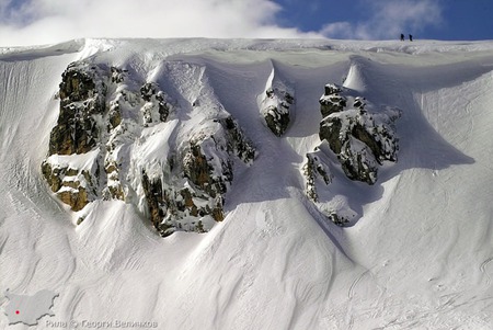 Snow top - white, photography, snow, mountain, rocks, bulgaria