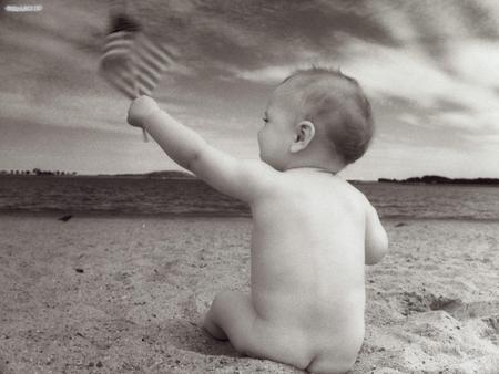 The_Littlest_Patriot - water, baby, sand, sky, usa, people, patriot, flag, other