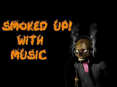 Smoked Up! - skull, 3d, smoke, music, cg