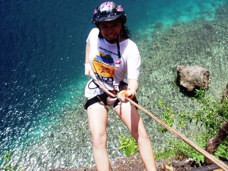 Mountain Climbing - water, mountain climbing, helmet, ropes, harness