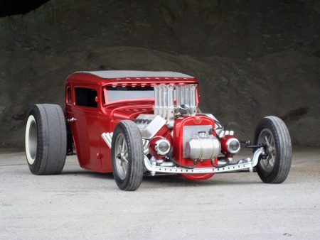 Hemi powered Custom Hot Rod - red, hemi, hot rod, custom