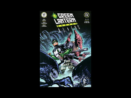 Green Lantern vs Aliens - comic, aliens, green, lantern