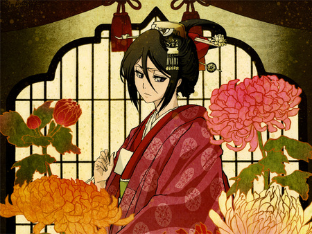 Princess Rukia - princess, flowers, kuchiki, rukia