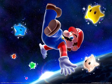 Mario Galaxy - mario, super, galaxy, stars