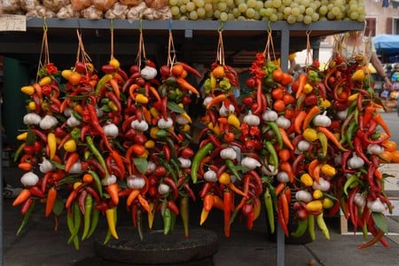 peppers for Rainbowella42 - peppers, rovinj, croatia, market, colourful