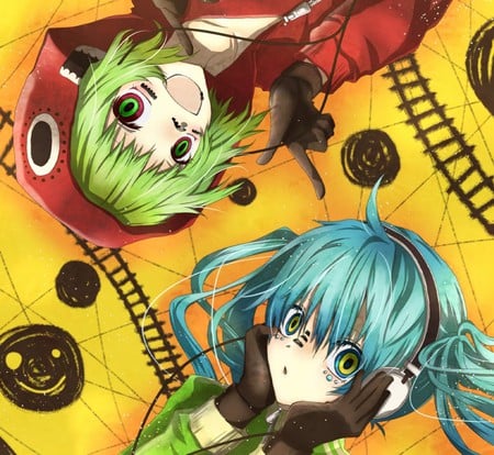 Matryoshka - vocaloid, headphones, matryoshka, hatsune miku, gumi megpoid