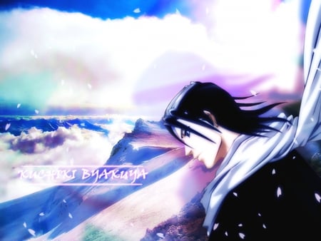 Byakuya - boy, colorful, anime, bleach