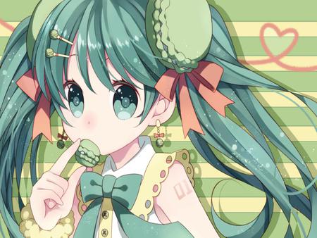 Baby Miku - beauty, chibi miku, aqua, heart, twintail, baby, pretty, anime, miku, cute, hatsune miku, blue eyes, chibi, vocaloids, blue hair, hatsune, vocaloid, blue, beautiful